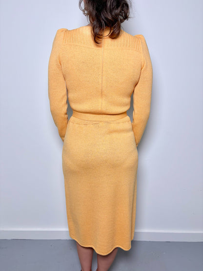 St. John Orange Knitted Dress