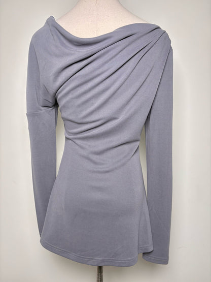 Women Size 4 Acler Charcoal Noble Off-Shoulder NWT Shirt