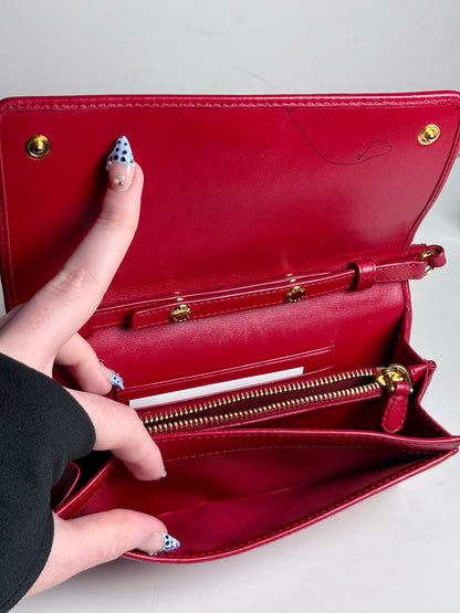 Prada Nylon Pre-owned Red Small Wallet