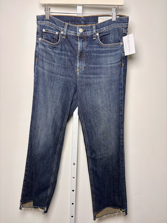 Women Size 28 (6) Rag & Bone Blue Solid Denim Jeans