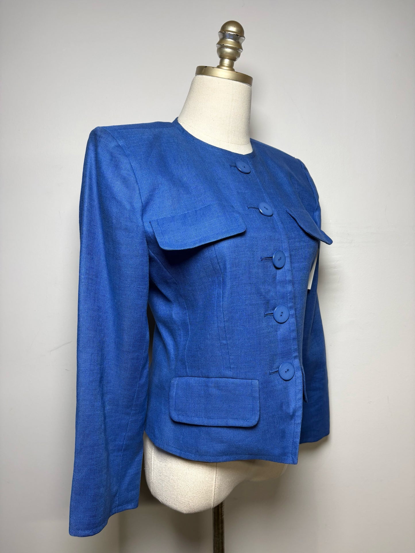 Women Size 38 (US 2–4) Saint Laurent Rive Gauche Vintage Pre-Owned Fitted Jacket