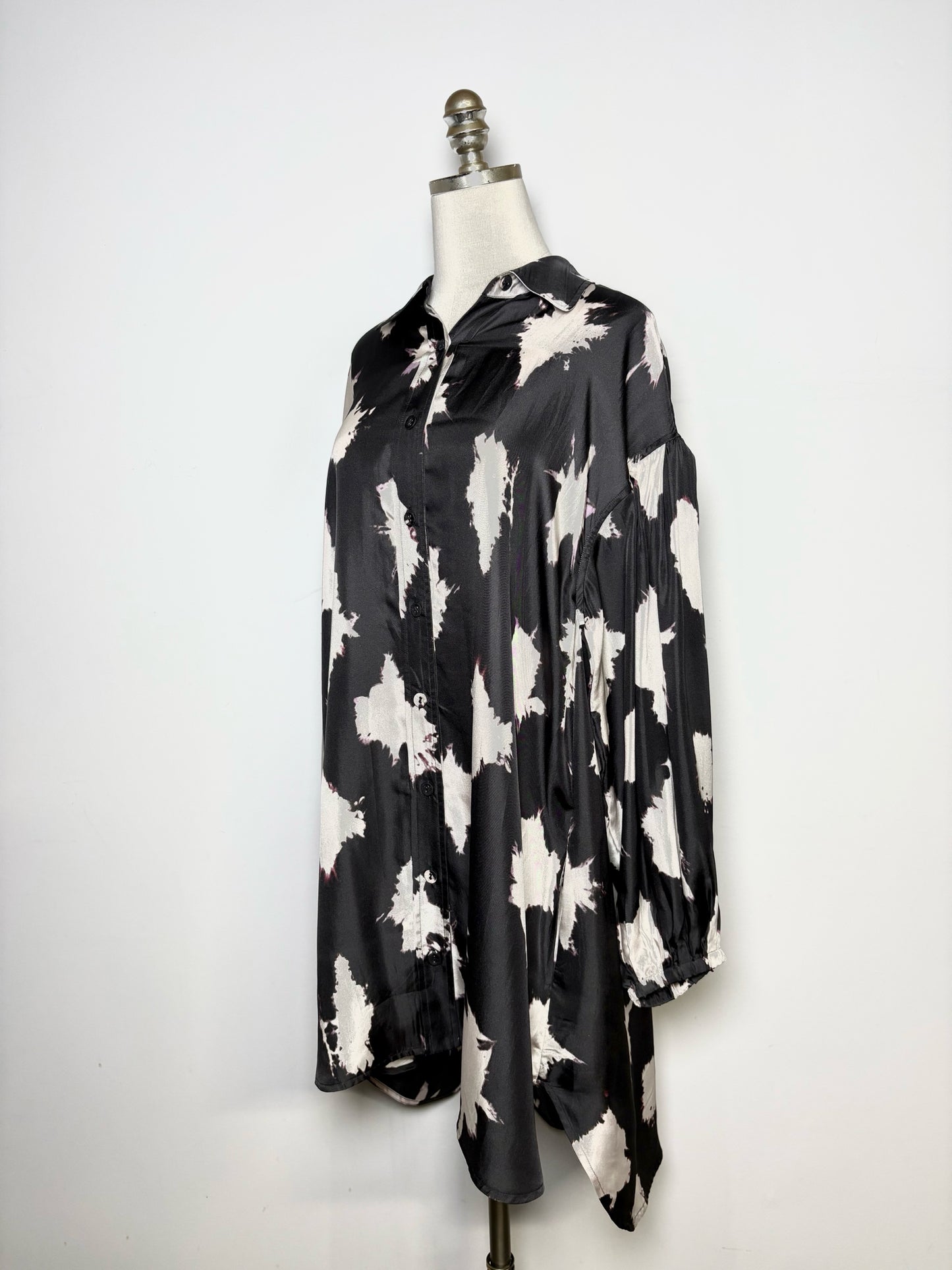 Women Size 8 Ulla Johnson Alejandra Black Print Pure Silk Pre-owned, NWT Dress