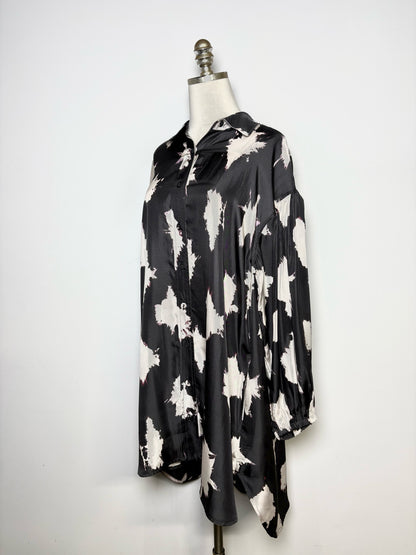 Women Size 8 Ulla Johnson Alejandra Black Print Pure Silk Pre-owned, NWT Dress