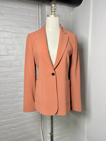 Women Size 6 Theory Terracotta Solid Blazer