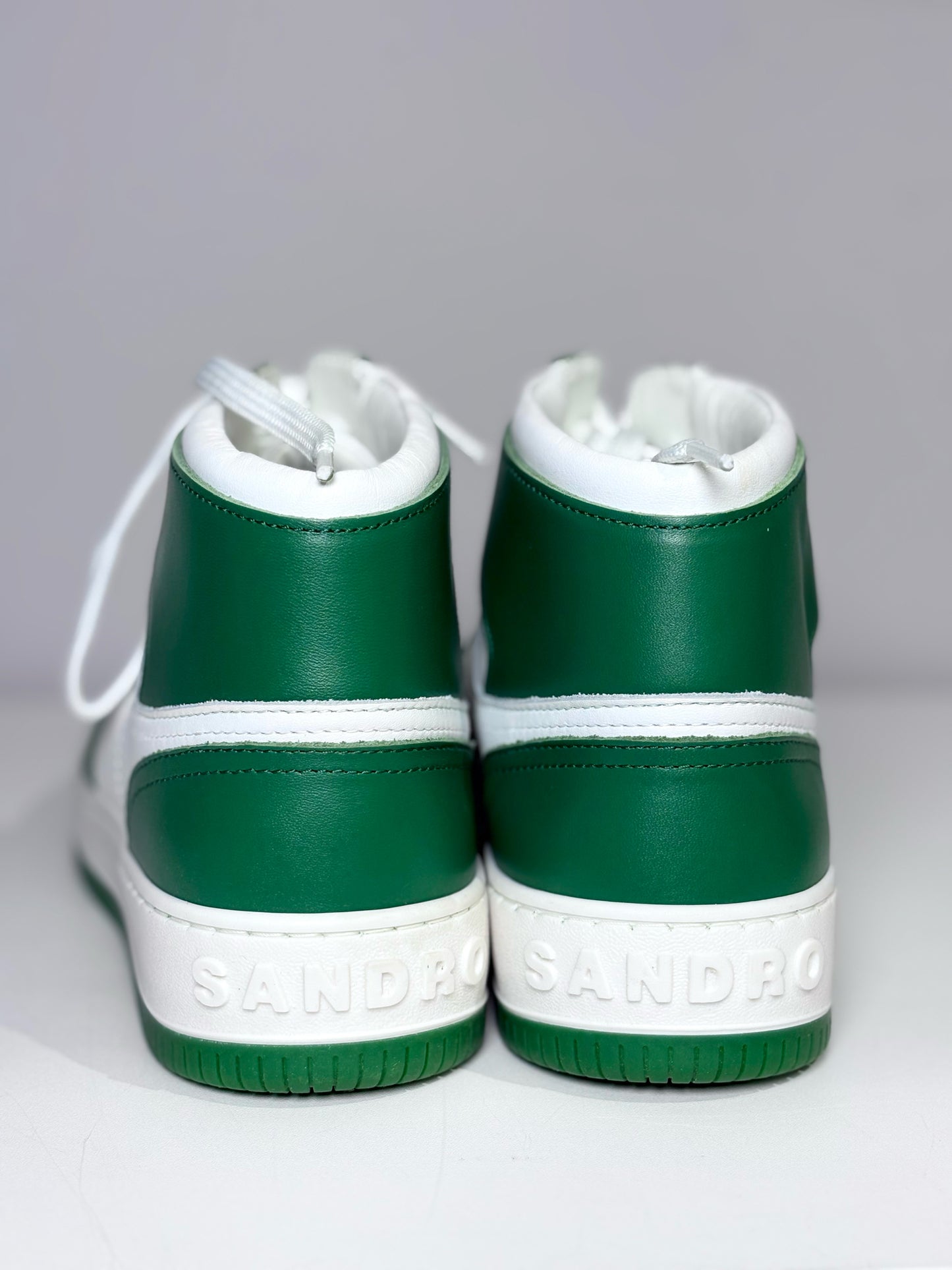 W Shoe Size 40 Sandro Green & white Leather Sneakers