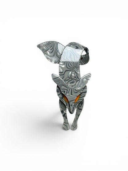 Pearly Gray Lea Stein Vintage Fox Pre-owned Pendant