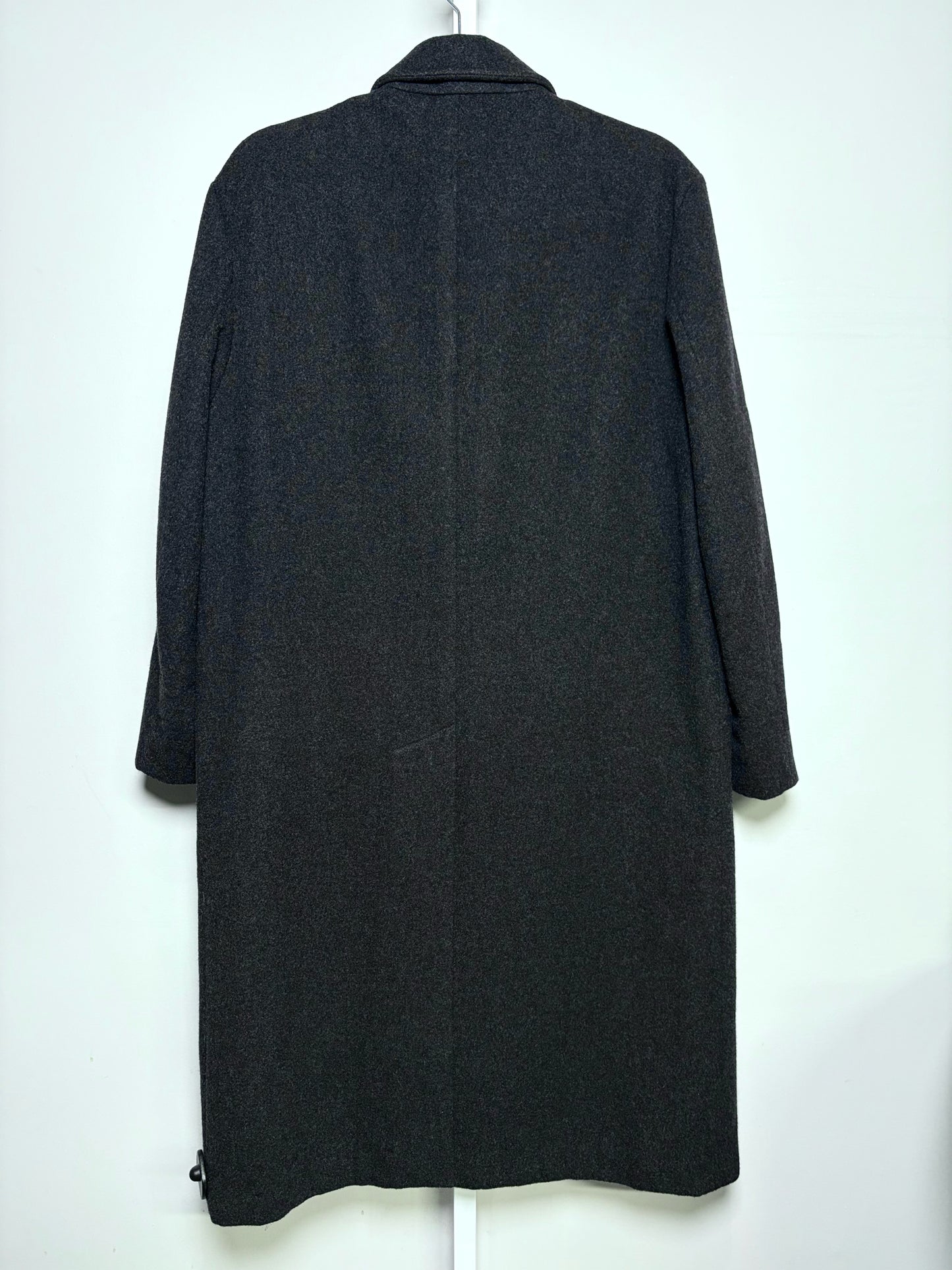 Prada Single-Breasted Charcoal Cashmere Solid Men's Size 50 (L) Coat