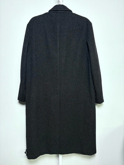 Prada Single-Breasted Charcoal Cashmere Solid Men's Size 50 (L) Coat
