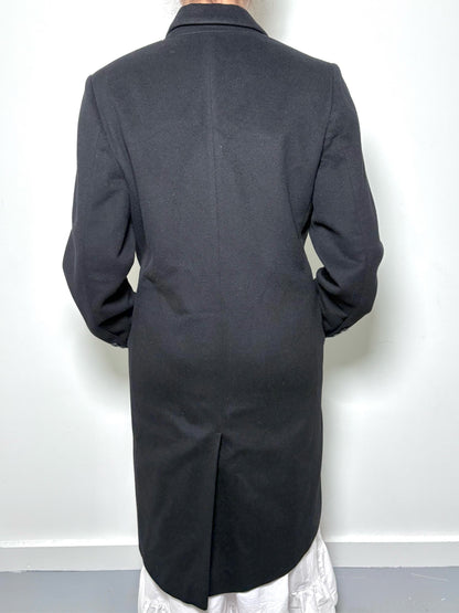 Women Size M Fleurette Black Cashmere Coat