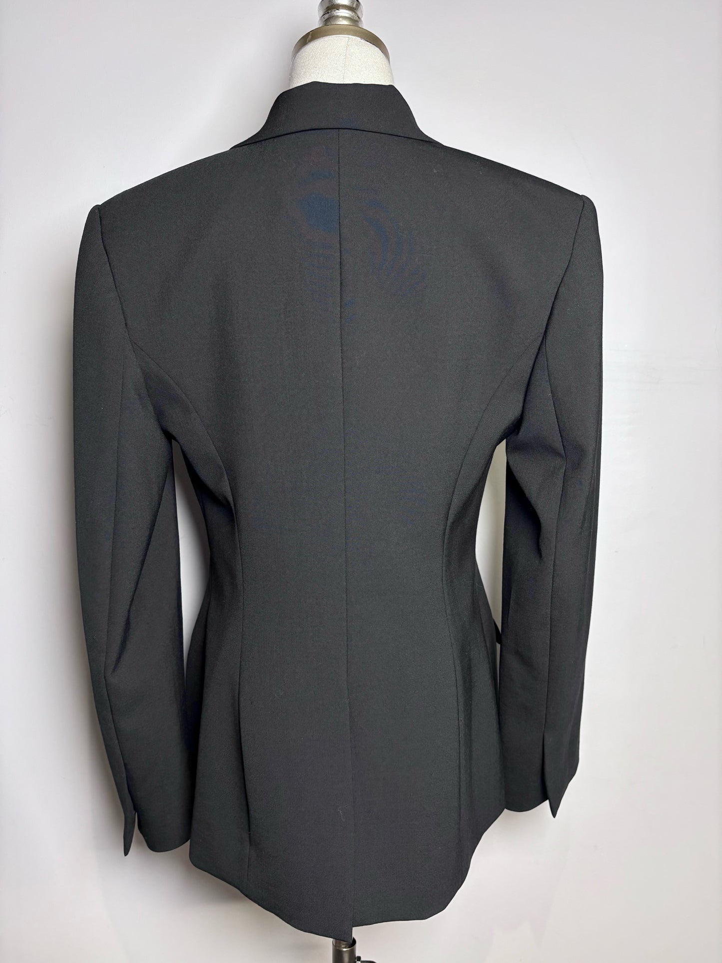 Wmn Siz 10 Christopher Esber Racquet Apex Black Crystal Button Pre-owned Blazer