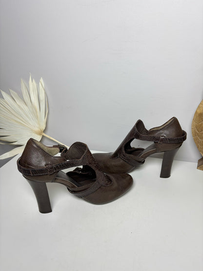 W Shoe Size 36 Brown Henry Beguelin Leather Heels