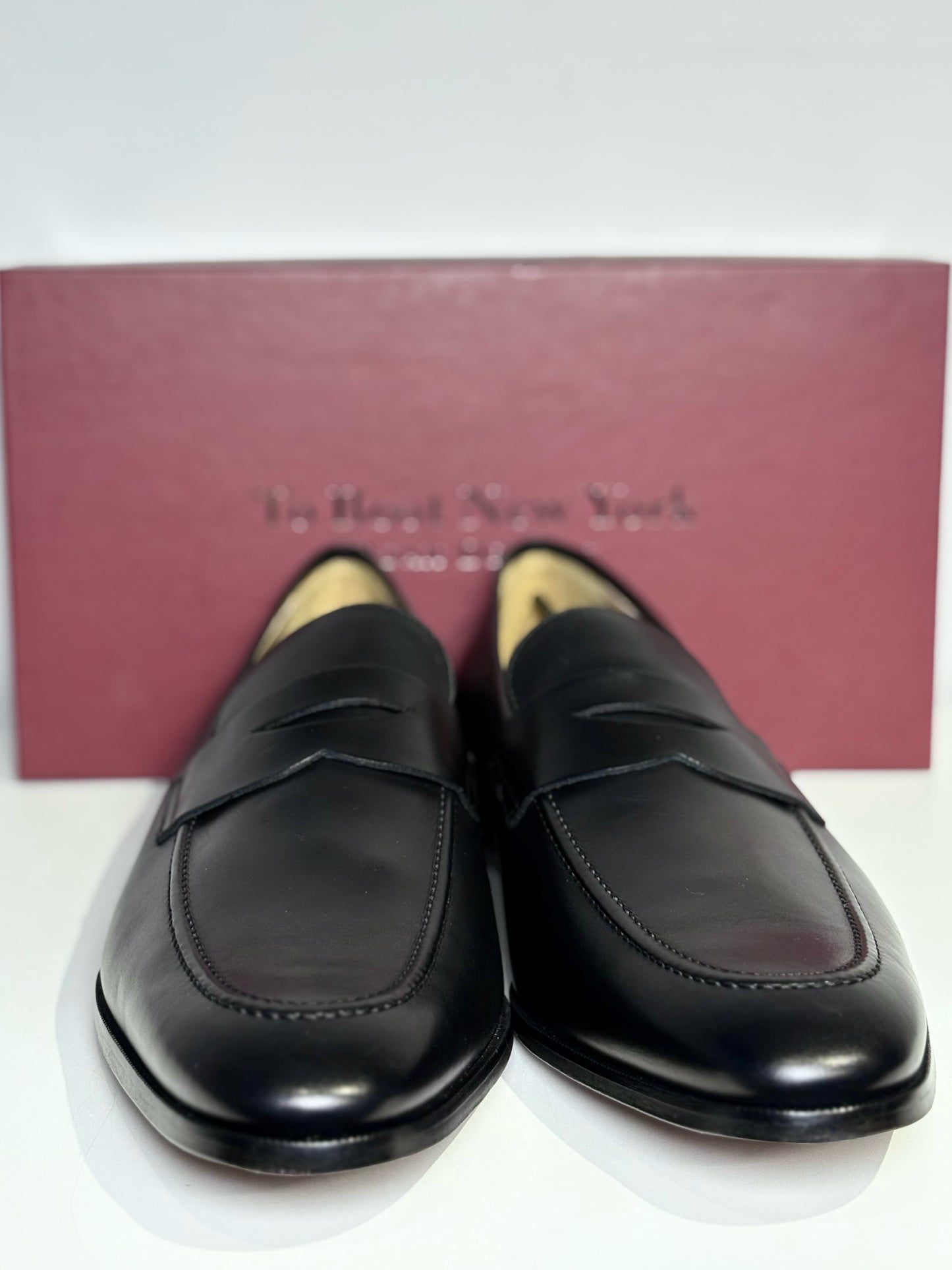 To Boot New York Black Leather Solid Size 13 Men's Shoes
