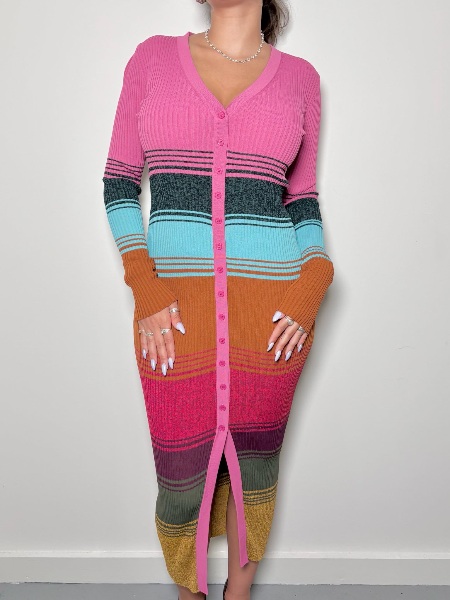 Women Size S Staud Pink, Turquoise, Black Stripe Dress – VIDA STYLE SHOP Women Size S Staud Pink, Turquoise, Black Stripe Dress – VIDA STYLE SHOP