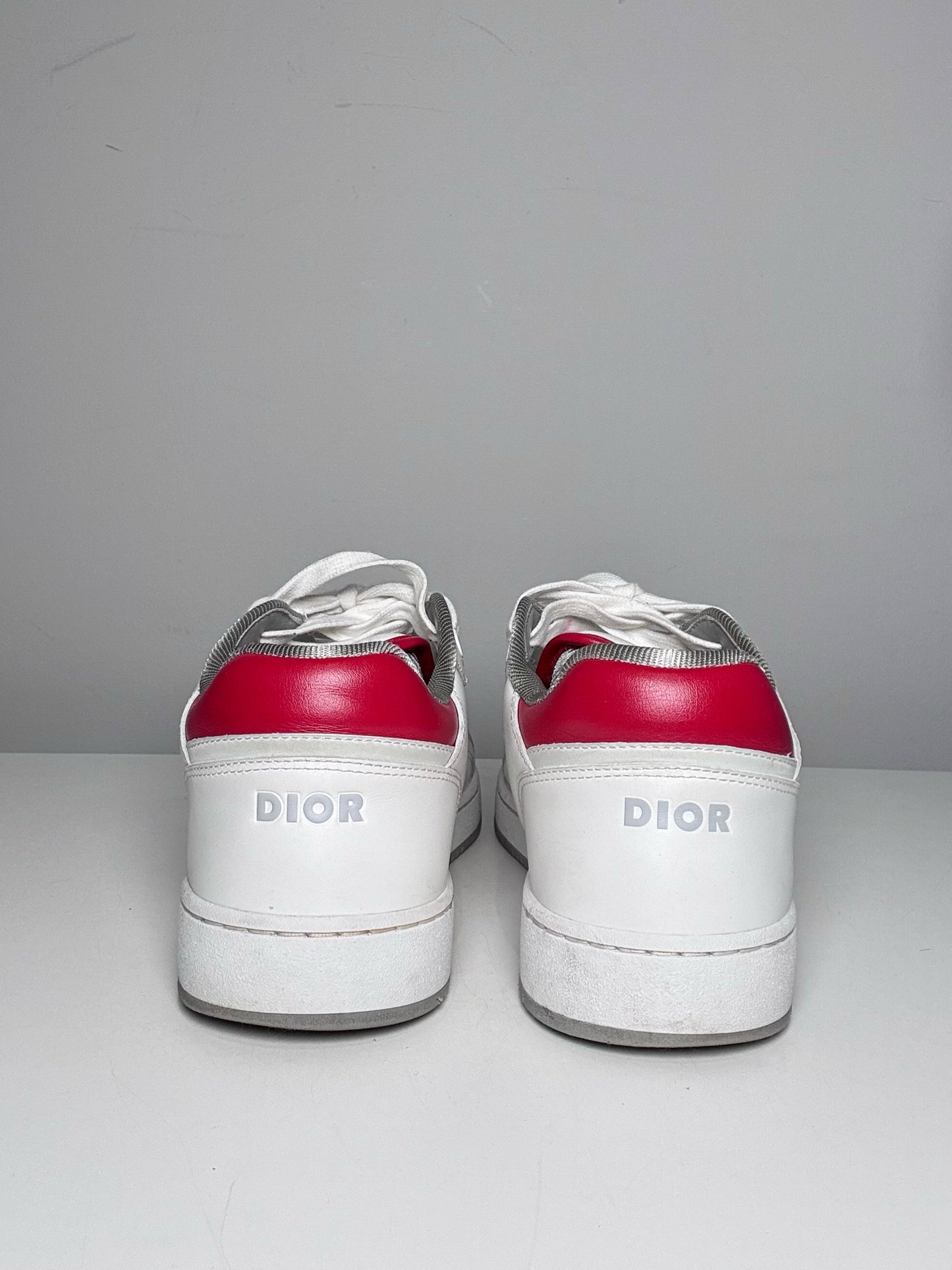 Christian Dior B27 Oblique Galaxy Low Top White, Red Men's Pre-owned Sneakers
