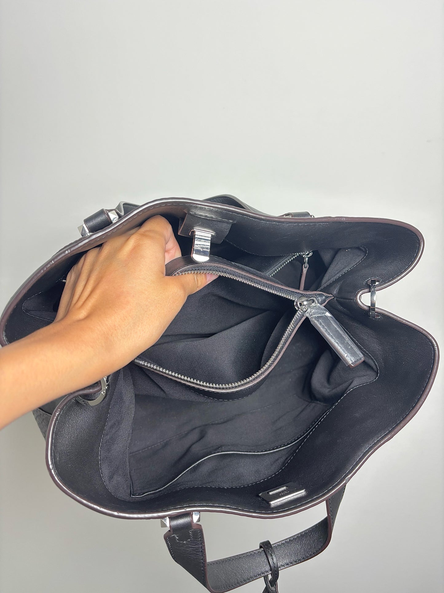 MCM Monogram Leather Black Purse