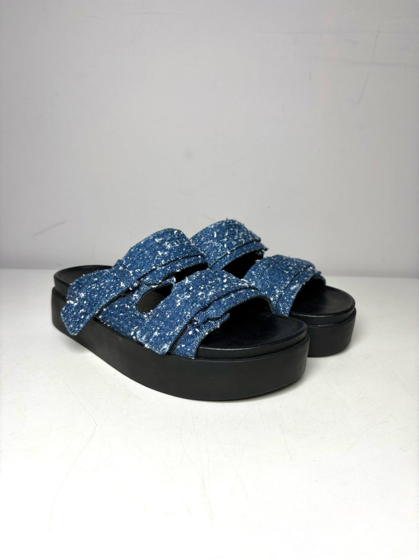 W Shoe Size 37 Rag & Bone Black, blue Leather NWT Sandals