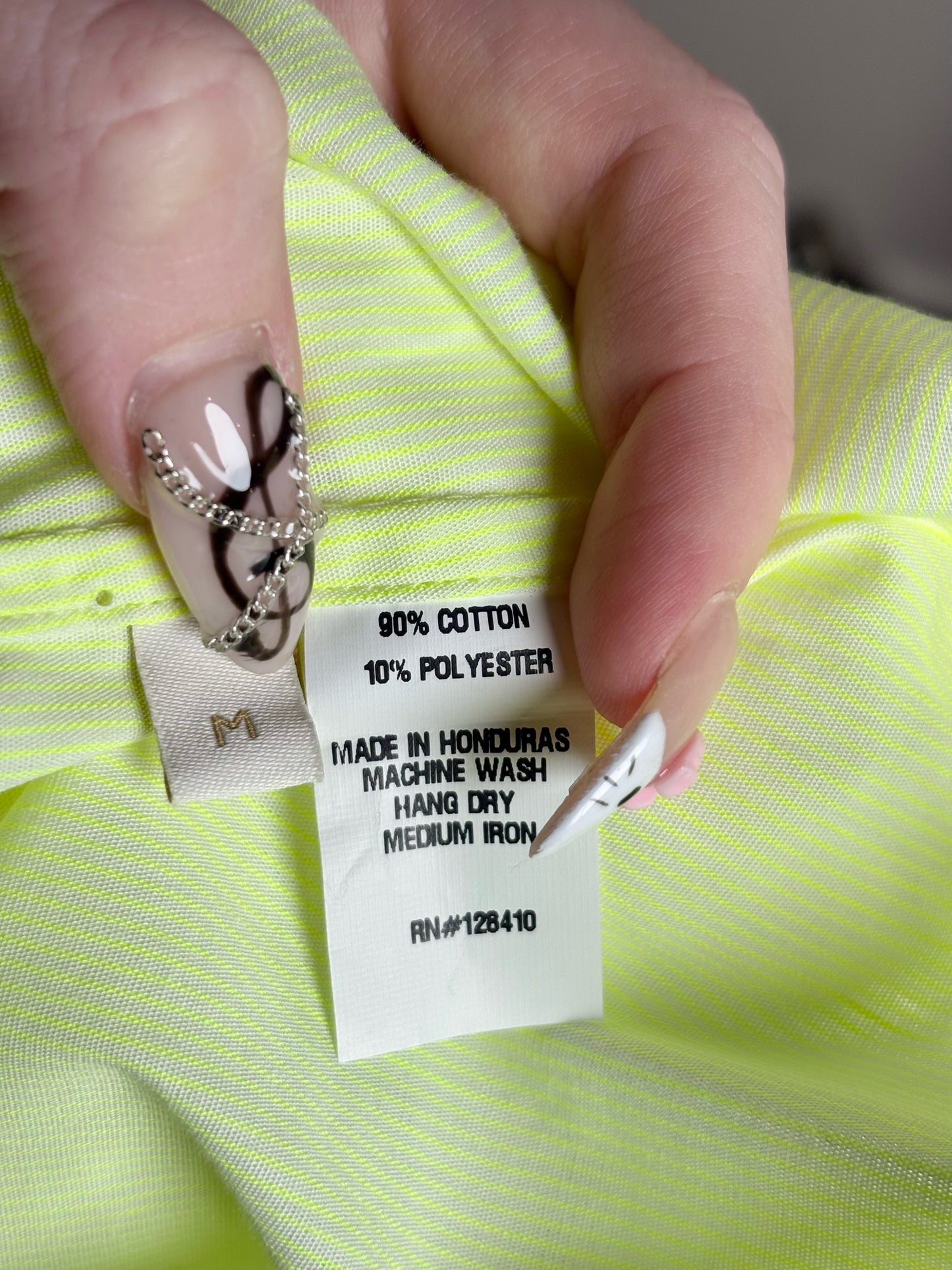 Women Size M Ann Mashburn Lime Green Solid Women's Pre-owned Shirt