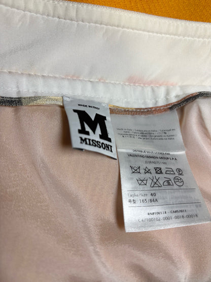 Women Size 40 M Missoni Multi-Color Pre-Owned Colorblock Mini Skirt