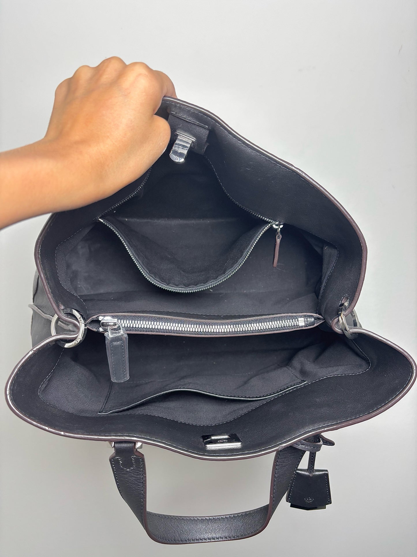 MCM Monogram Leather Black Purse