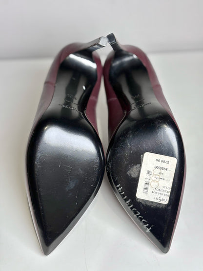 W Shoe Size 38.5 Saint Laurent Burgundy Leather Cowhide Women's Boots