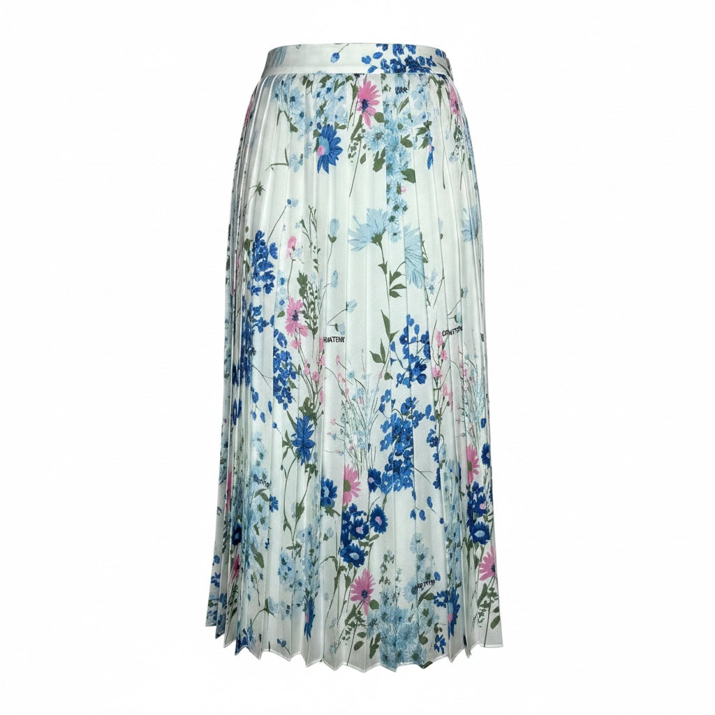 Size 40 (XS) Off-white Floral Print Pre-owned, NWT Midi Skirt