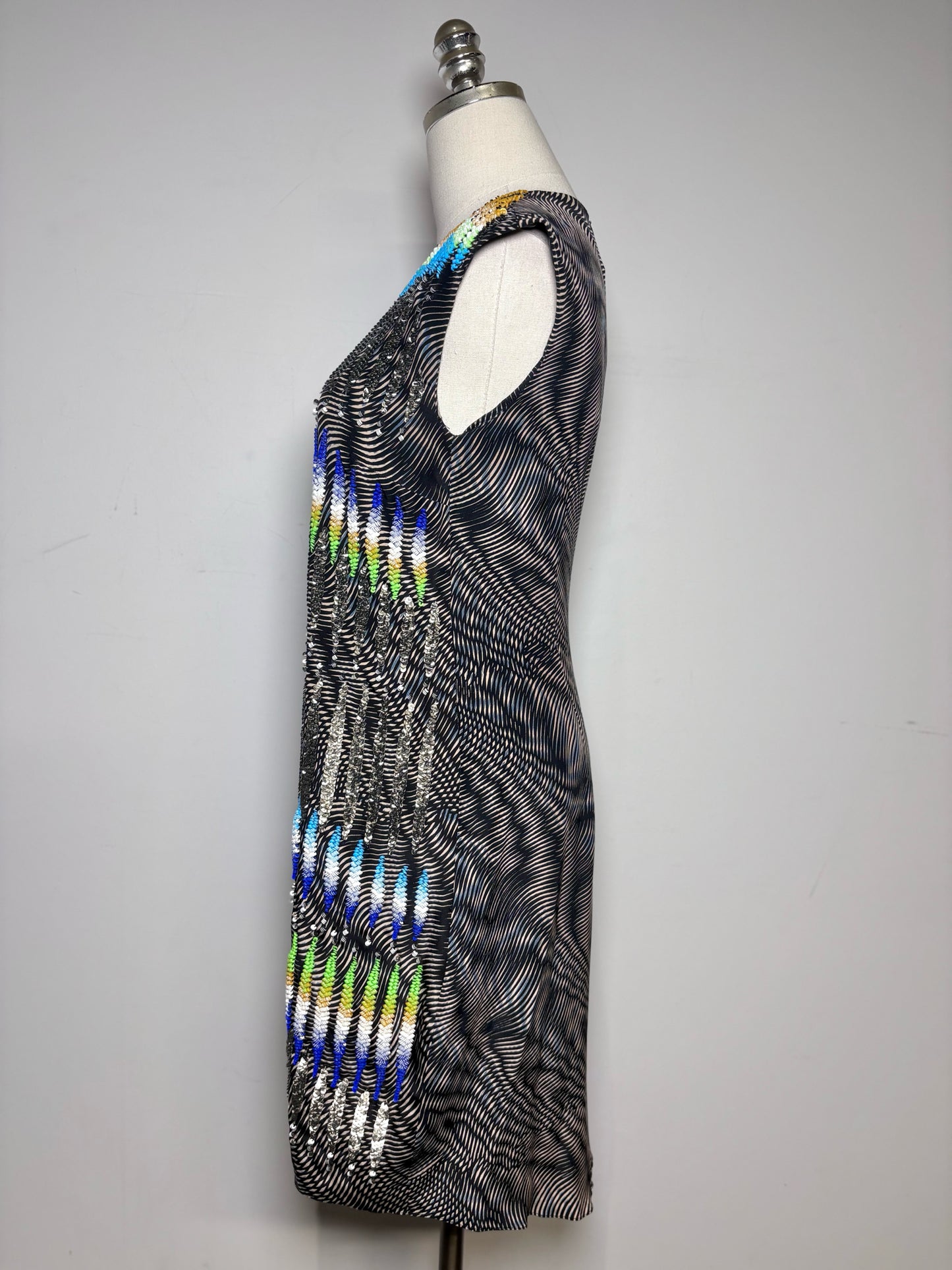 Women Size 6 Peter Pilotto Beads, Sequins Silk Shift Dress
