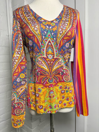 Women Size 42 Etro Orange, red, blue Print Top