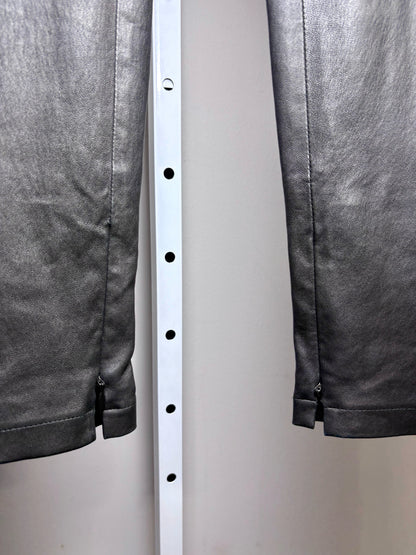Women Size XS Vince Black Solid Leather Pre-owned Pants