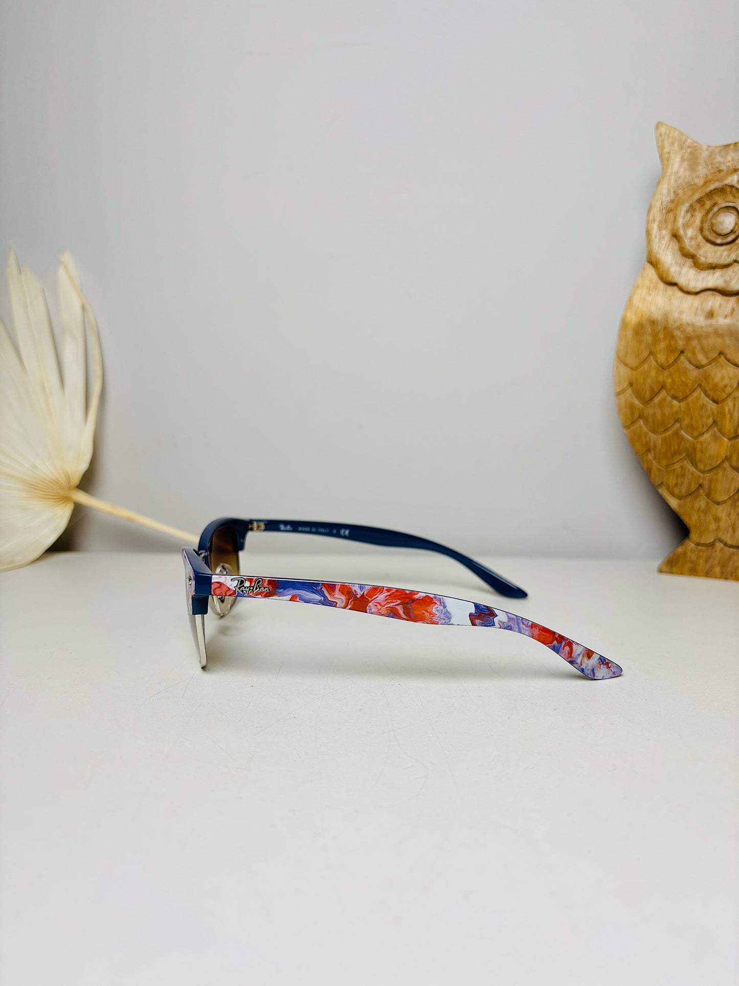 Ray Ban Purple Cathy Clubmaster Marble Effect Sunglasses