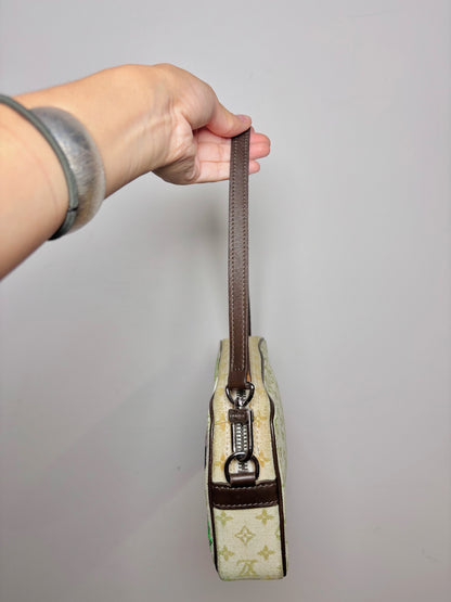 Louis Vuitton Mini Monogram Conte de Fees Canvas Green Cowhide Small Purse