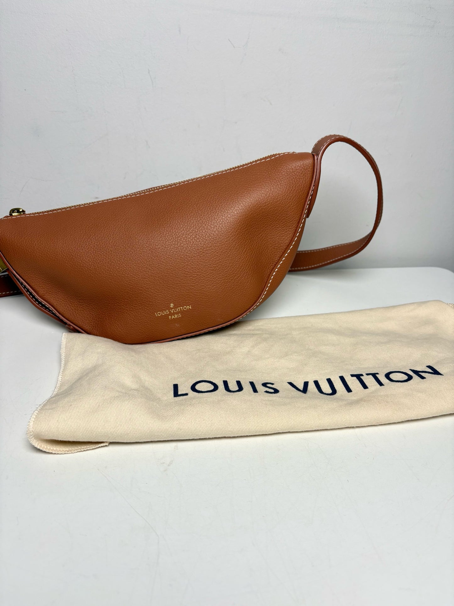 Louis Vuitton Low Key Bumbag Cognac Leather Authentic Pre-Owned Belt Bag