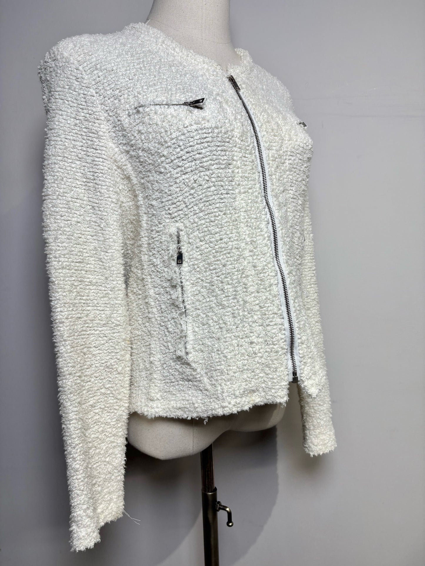 Women Size 42 ( 6 US) IRO Off-white Textured Blazer