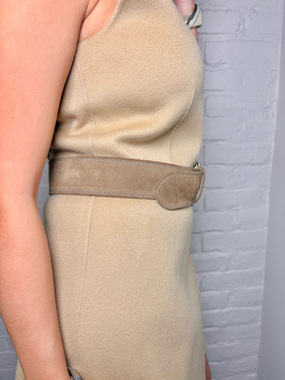 Sezane Leather M Tan "Oma" Wide Belt