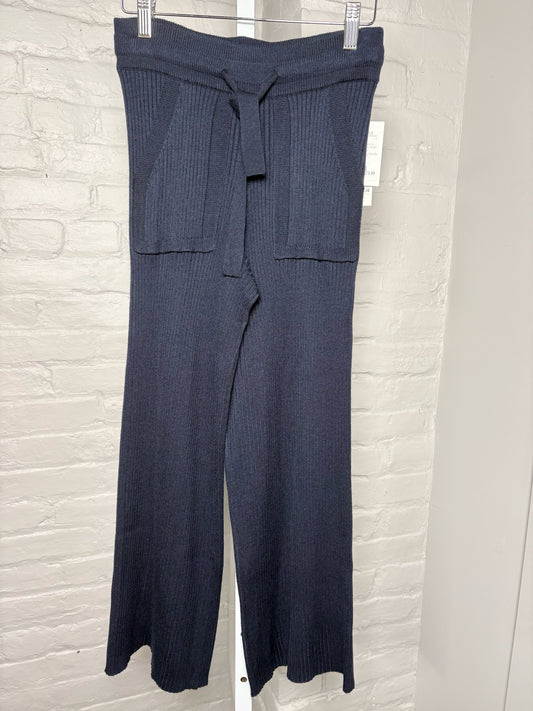 Women Size XS Splendid Navy NWT Ribbed Lounge Cropped Pants
