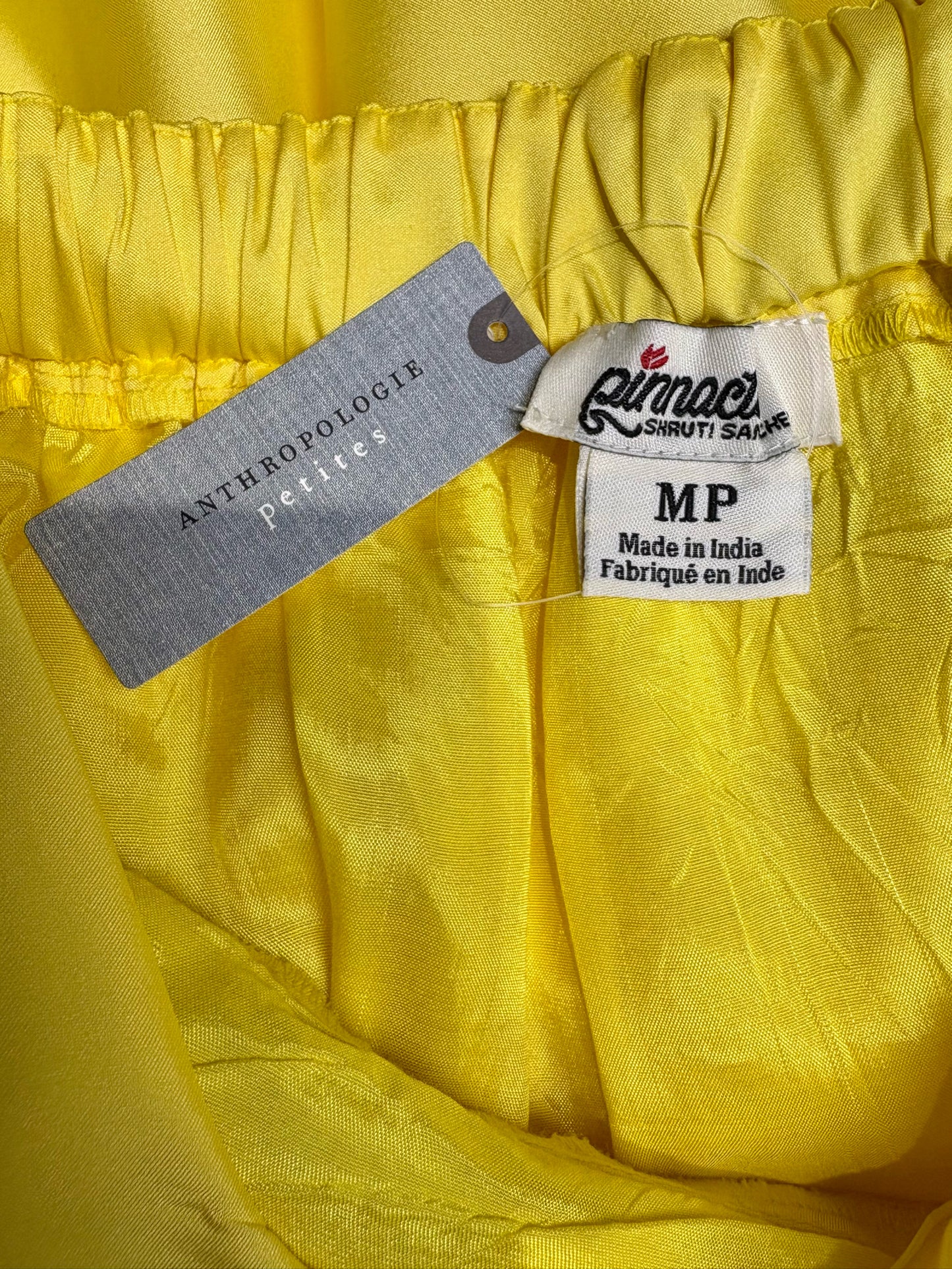 Women Size MP Pinnacle Shruti Sancheti Yellow Solid Midi Dress