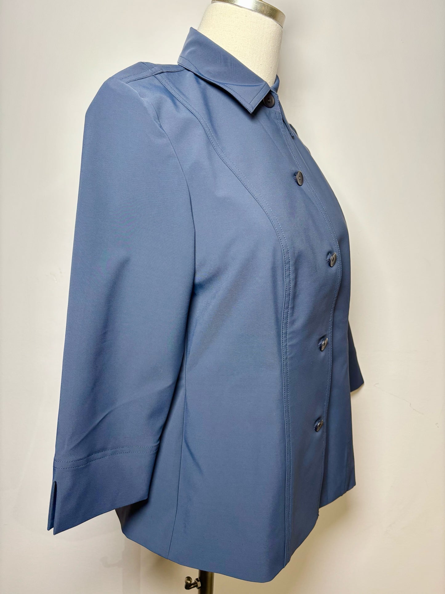 Women Size S Peace of Cloth Blue Solid Polyester NWT Jacket