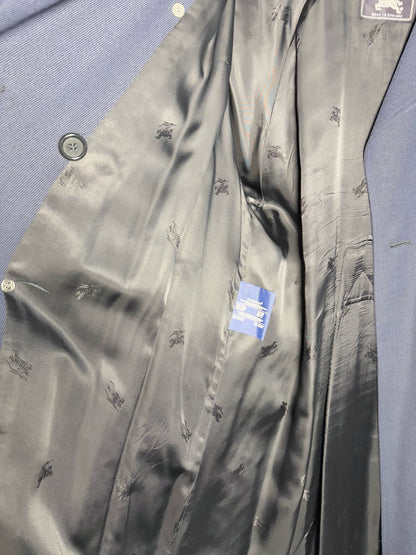 Burberry Navy 100% Wool Solid Men's Mens Size L Coat