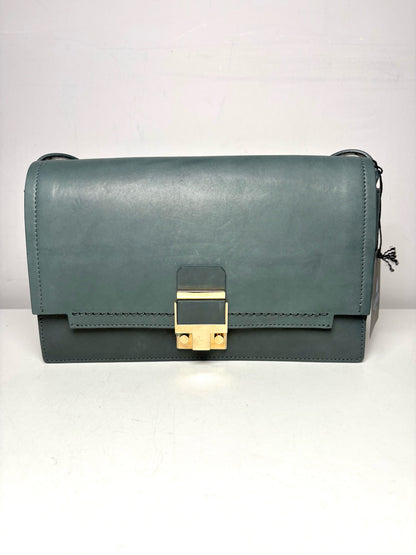 Lanvin Classic Pochette NWT Gray Calfskin Flap Purse