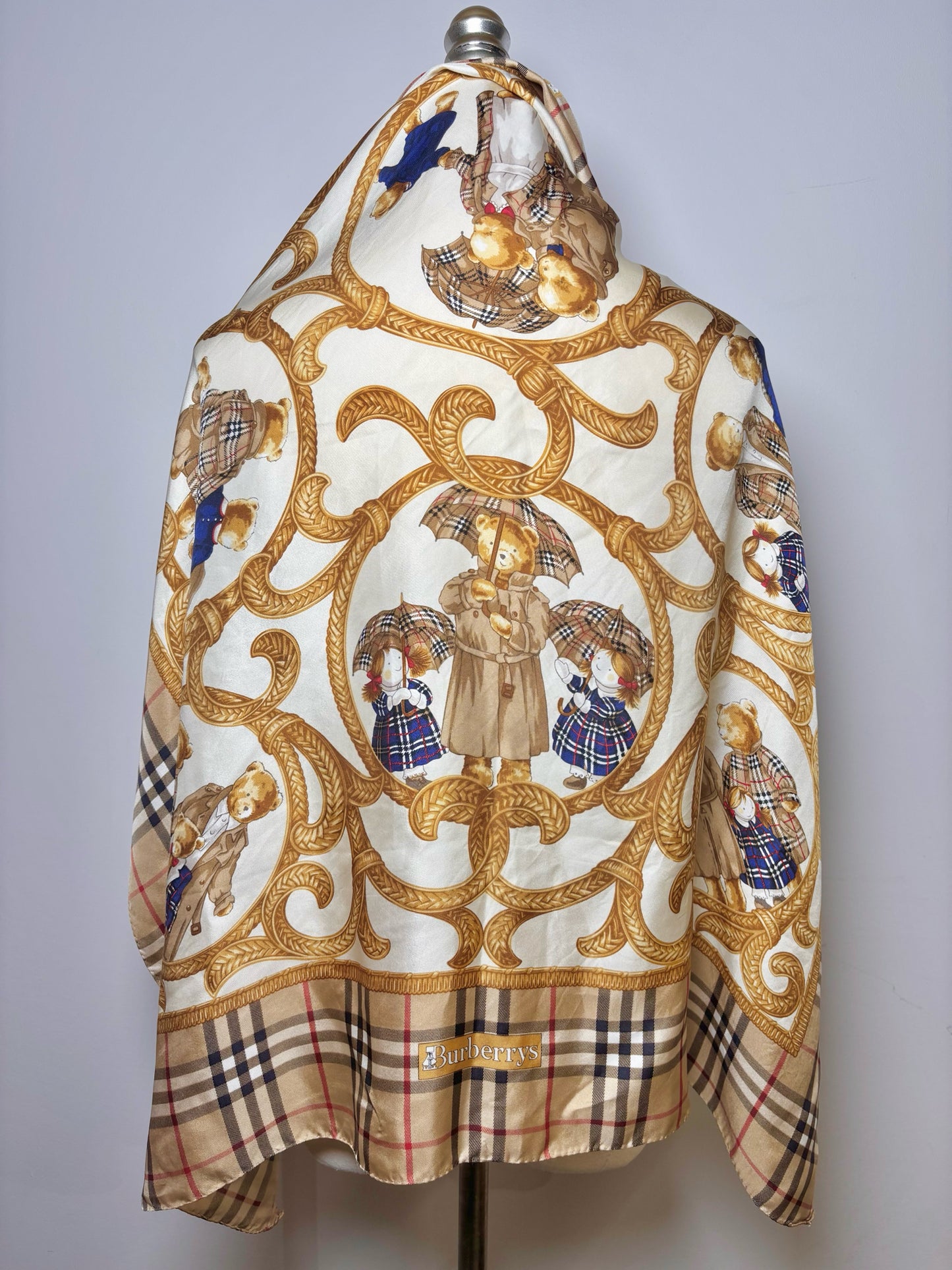 Burberrys' Teddy Bear Silk Scarf