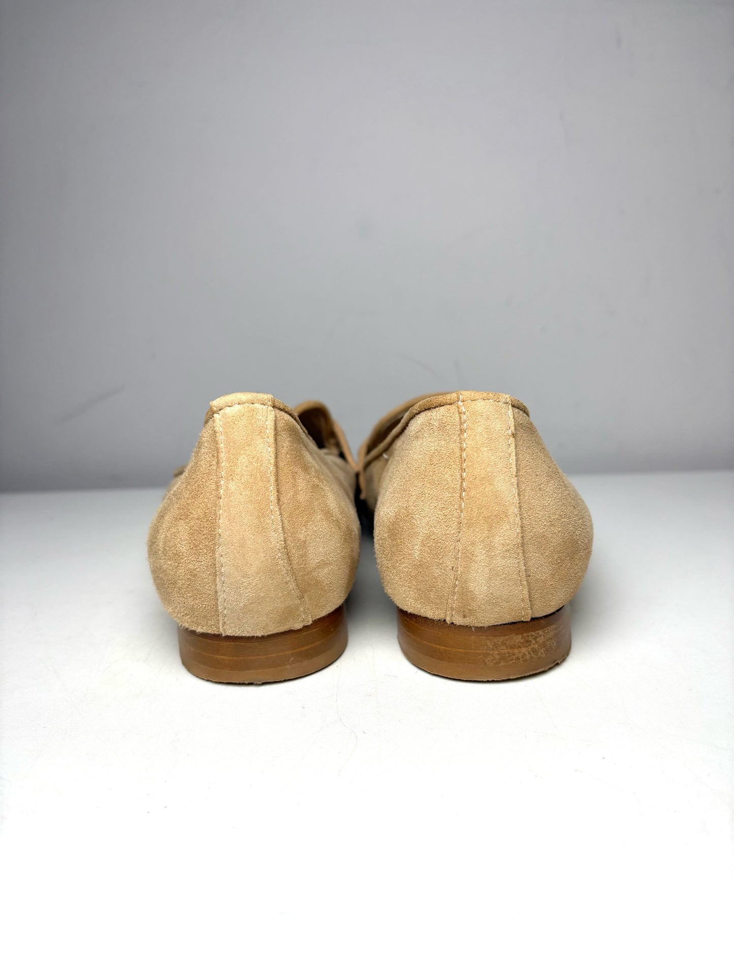 W Shoe Size 39.5 Clorinda Antinor The Filippai Beige Suede Pre-owned Sandals