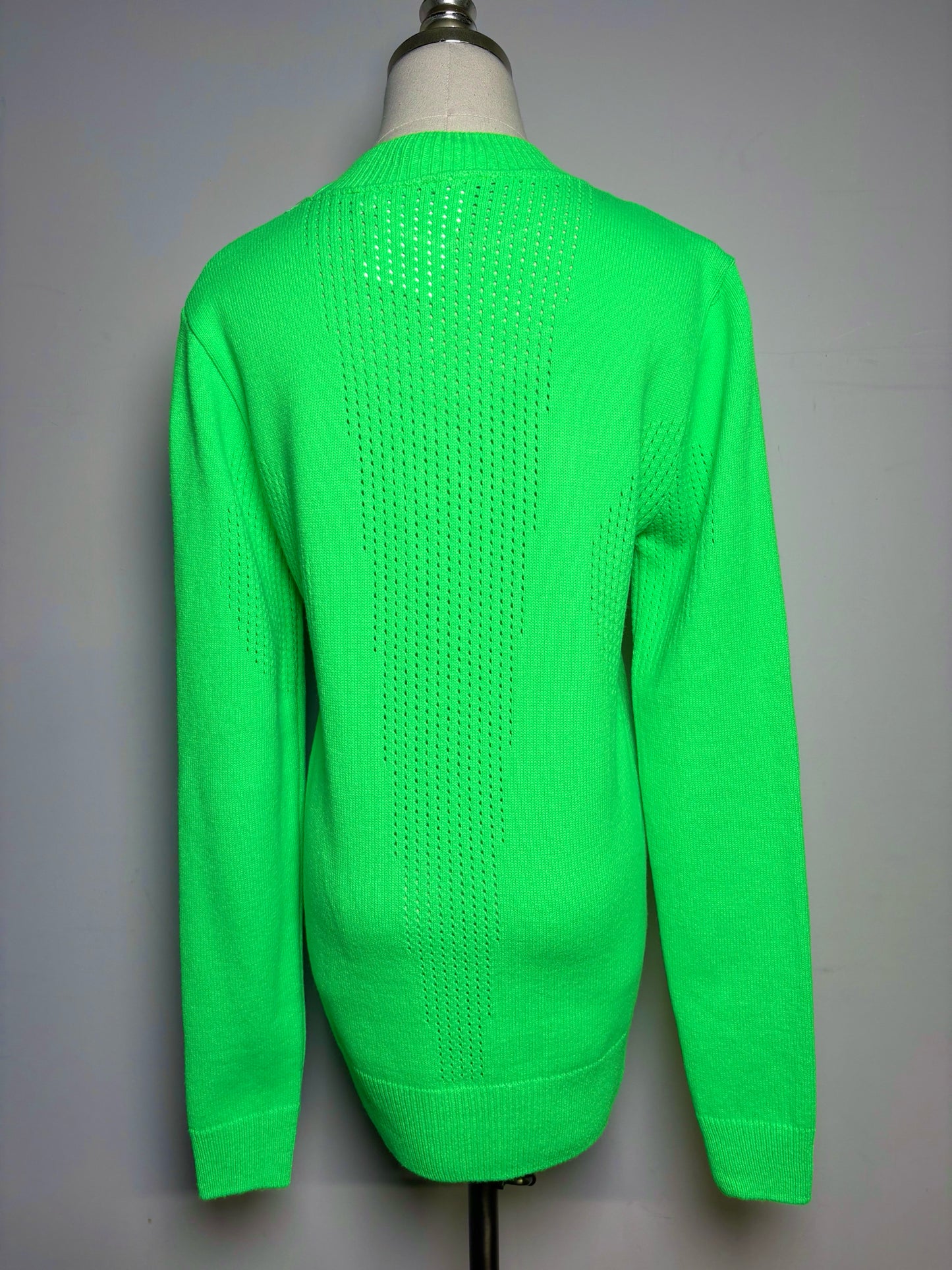 Women Size S Collusion Neon Green LS Sweater