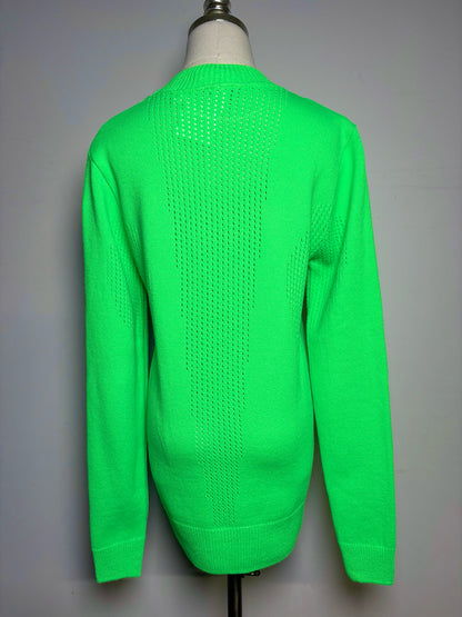 Women Size S Collusion Neon Green LS Sweater