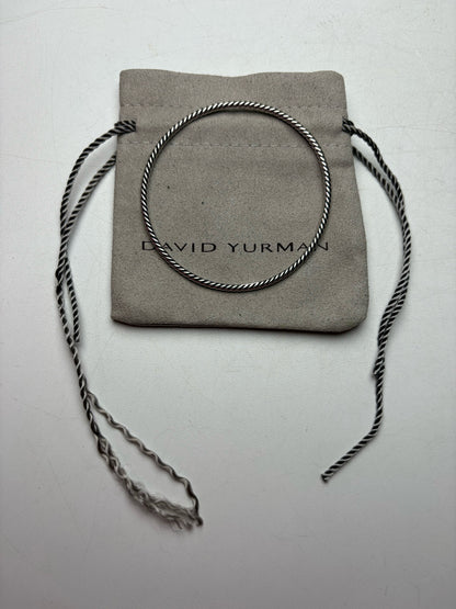 Women's David Yurman Twisted Cable 925 Sterling Silver Pre-Owned Slip-On Bangle Bracelet