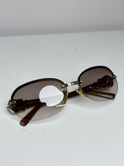 Fendi FS481 Vintage Pre-owned Gradient Brown Sunglasses