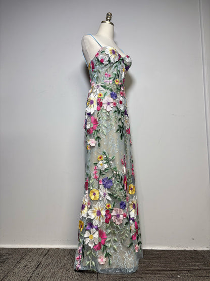Women Size 6 Mac Duggal Multicolor Floral Women's NWT Gown