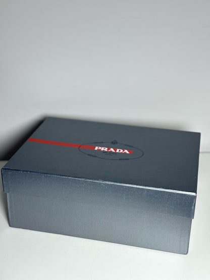 Prada Black,Gray,Red,Yellow solid w abstract lines Men's Sneakers