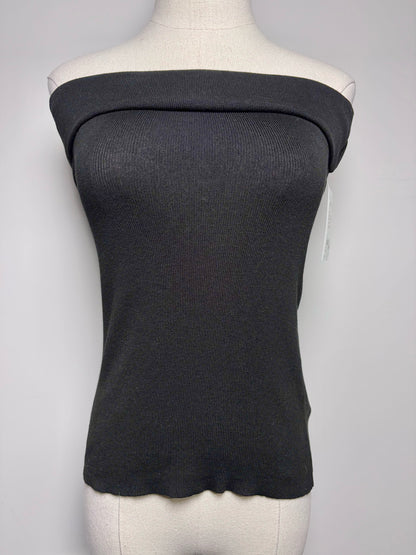 Women Size S St. Agni Black Strapless Knit Top