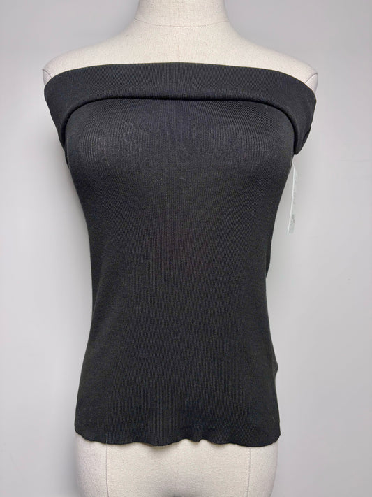 Women Size S St. Agni Black Strapless Knit Top