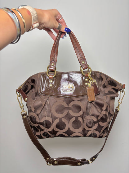 Sateen Coach Pre-owned Brown Medium Purse