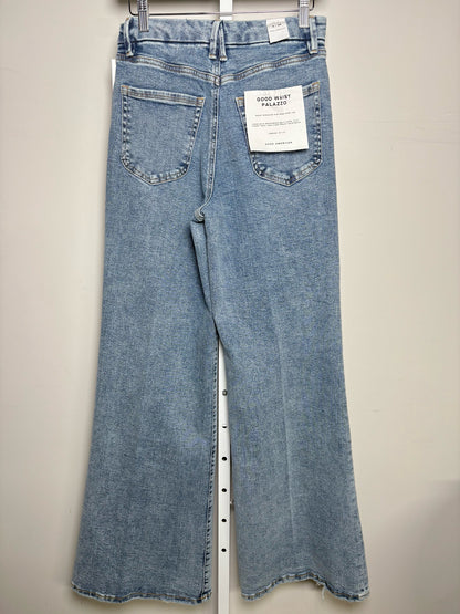 Women Size 29 (8) Good American Light Blue Solid Cotton, Spandex Jeans